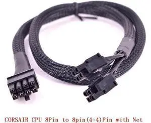 CPU 8pin to 4+4pin Power supply Cable Braided Net Sleeved ATX 12V Durable 2xP4 to P8 for Corsair AX Series AX860 AX850 AX760 AX750 AXi Series AX1500i AX1200i AX860i AX760i CPU 8pin to 4+4pin Power supply Cable Braided Net Sleeved ATX 12V Durable 2xP4 to P8 for Corsair AX Series AX860 AX850 AX760 AX750 AXi Series AX1500i AX1200i AX860i AX760i