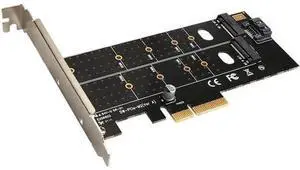 PCIe to M.2 dual NVMe SSD NGFF Riser card PCIE X4 adapter M Key B Key dual interface Expansion card PCIe to M.2 dual NVMe SSD NGFF Riser card PCIE X4 adapter M Key B Key dual interface Expansion card