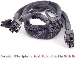 PCI-e 8Pin to Dual 8Pin 6+2pin Braided Net Power supply Cable Graphics Card GPU Cable 8Pin for CORSAIR RM Series RM1000 RM850 RM750 RM650 RM550 RM450 CS Series CS450M CS550M CS650M CS750M CS850M PCI-e 8Pin to Dual 8Pin 6+2pin Braided Net Power supply Cable Graphics Card GPU Cable 8Pin for CORSAIR RM Series RM1000 RM850 RM750 RM650 RM550 RM450 CS Series CS450M CS550M CS650M CS750M CS850M