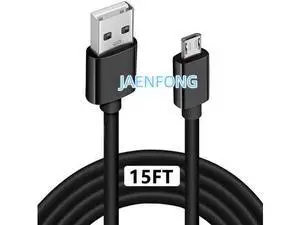 Micro USB Cable 15Ft Extra Long Controller Charger Compatible with PS4 PlayStation 4 Charger Cord Fast Android USB Charging Cable Black Micro USB Cable 15Ft Extra Long Controller Charger Compatible with PS4 PlayStation 4 Charger Cord Fast Android USB Charging Cable Black