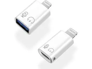 USB C Female to Lightning Male Adapter Lightning Male to USB-A Female USB 3.0 OTG Connector for iPhone 14/13/12/11/Pro Max/iPad/iPod/AirPods Audio Microphone Support Recording Not Support Calling USB C Female to Lightning Male Adapter Lightning Male to USB-A Female USB 3.0 OTG Connector for iPhone 14/13/12/11/Pro Max/iPad/iPod/AirPods Audio Microphone Support Recording Not Support Calling