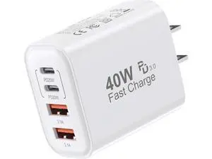 USB C Block 40W 4 Ports Wall Plug Fast Charging Block PD+QC Multiport Power Adapter USB C Charger Type C for iPhone 16 15 14 13 12 11 Pro Max X Xr Xs 8 7 Watch Galaxy Phones (White 1Pack) USB C Block 40W 4 Ports Wall Plug Fast Charging Block PD+QC Multiport Power Adapter USB C Charger Type C for iPhone 16 15 14 13 12 11 Pro Max X Xr Xs 8 7 Watch Galaxy Phones (White 1Pack)