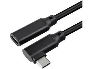 USB Type C Male to Female Adapter,USB-C USB 3.1 Type-C Right & Left Angled 90 Degree 4K@60Hz UHD with Audio/5A/10Gbps Extension Cable Laptop & Tablet & Cell Phone - 8inch,Black USB Type C Male to Female Adapter,USB-C USB 3.1 Type-C Right & Left Angled 90 Degree 4K@60Hz UHD with Audio/5A/10Gbps Extension Cable Laptop & Tablet & Cell Phone - 8inch,Black