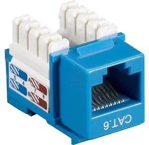25-Pack CAT6 Value Line Keystone Jack, Blue Unshielded RJ45 Punch Down Ethernet Network Keystone Jack 25-Pack CAT6 Value Line Keystone Jack, Blue Unshielded RJ45 Punch Down Ethernet Network Keystone Jack