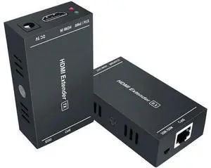 1080P@60Hz HDMI Extender Over Single Cat5e/Cat6/Cat7 Cable, Full HD 3D Uncompressed Transmission Up to 164Ft/50m, HDMI Transmitter and Receiver Kit with EDID & POC Function 1080P@60Hz HDMI Extender Over Single Cat5e/Cat6/Cat7 Cable, Full HD 3D Uncompressed Transmission Up to 164Ft/50m, HDMI Transmitter and Receiver Kit with EDID & POC Function
