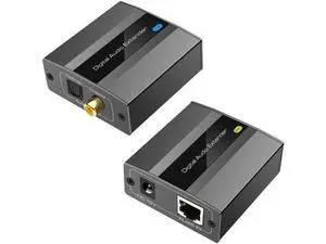 Optical Coaxial Digital Audio Extender Over Single Cat5e Cat6 Cat7 Cable, Up to 1640ft POC Audio Adapter Converter Support DTS 5.1 PCM Stereo Optical Coaxial Digital Audio Extender Over Single Cat5e Cat6 Cat7 Cable, Up to 1640ft POC Audio Adapter Converter Support DTS 5.1 PCM Stereo