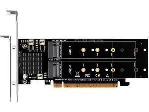 PA41 Quad M.2 NVMe to PCIe 4.0 X16 Adapter Card, 4 Slot M.2 M-Key NVMe SSD Converter Support 2230 2242 2260 2280 22110 PA41 Quad M.2 NVMe to PCIe 4.0 X16 Adapter Card, 4 Slot M.2 M-Key NVMe SSD Converter Support 2230 2242 2260 2280 22110