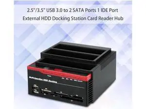3-Bay IDE SATA HDD Docking Station, USB 3.0 Hard Drive Dock with Offline Clone & Multi Card Reader, Dual Bay Storage Enclosure for 2.5"/3.5" HDD SSD 3-Bay IDE SATA HDD Docking Station, USB 3.0 Hard Drive Dock with Offline Clone & Multi Card Reader, Dual Bay Storage Enclosure for 2.5"/3.5" HDD SSD