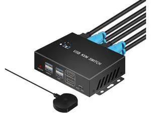 Dual Monitor KVM Switch 2 Computers 2 Monitors, HDMI 4K@60Hz USB 3.0 KVM Switcher, 2 PC Share Keyboard Mouse and Dual HDMI Monitors, Plug & Play USB Switch Selector Dual Monitor KVM Switch 2 Computers 2 Monitors, HDMI 4K@60Hz USB 3.0 KVM Switcher, 2 PC Share Keyboard Mouse and Dual HDMI Monitors, Plug & Play USB Switch Selector