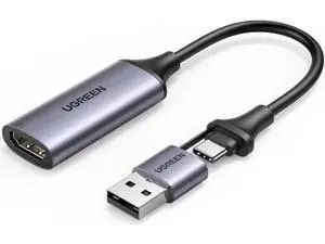 UGREEN 4K HDMI to USB-A/USB-C Video Capture Card, 1080P USB 2.0 Video Audio Recorder for Gaming, Streaming, Teaching, Conference UGREEN 4K HDMI to USB-A/USB-C Video Capture Card, 1080P USB 2.0 Video Audio Recorder for Gaming, Streaming, Teaching, Conference