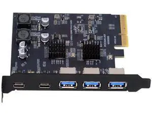 10Gbps PCI-E Express Expansion Card, 3 Type-A USB 3.0 + Dual USB 3.1 Type-C Back Panel Adapter, Built-in ASM3142 VL822 Controller Chip 10Gbps PCI-E Express Expansion Card, 3 Type-A USB 3.0 + Dual USB 3.1 Type-C Back Panel Adapter, Built-in ASM3142 VL822 Controller Chip