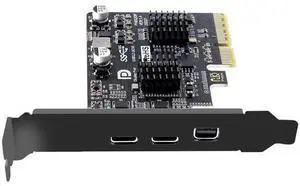 10Gbps PCI-E 4X Expansion Card, Mini DP 1.4 Input to Dual USB3.1 Type-C & 4K 60Hz Output, ASM3142 Chip Desktop Graphics Expansion Adapter 10Gbps PCI-E 4X Expansion Card, Mini DP 1.4 Input to Dual USB3.1 Type-C & 4K 60Hz Output, ASM3142 Chip Desktop Graphics Expansion Adapter