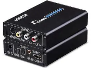 3RCA AV CVBS Composite & S-Video to HDMI Converter Adapter, 720P/1080P Support, R/L Audio to HDMI Adapter for PS2 PS3 NES SNES Nintendo 64 HDTV 3RCA AV CVBS Composite & S-Video to HDMI Converter Adapter, 720P/1080P Support, R/L Audio to HDMI Adapter for PS2 PS3 NES SNES Nintendo 64 HDTV