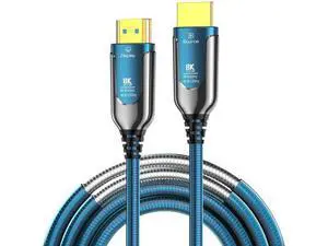 30Ft 8K Fiber Optic HDMI 2.1 Cable 48Gbps High Speed with Metal Armor Jacket 8K@60Hz 4K@120Hz Male to Male for PS5 PC HDTV Projector 30Ft 8K Fiber Optic HDMI 2.1 Cable 48Gbps High Speed with Metal Armor Jacket 8K@60Hz 4K@120Hz Male to Male for PS5 PC HDTV Projector