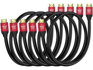 5-Pack 5FT HDMI 2.0 Cable High Speed 4K@60Hz Cord Supports HDCP 2.2 HDR ARC Ethernet for Xbox PS3 PS4 Laptop Roku Monitor TV 5-Pack 5FT HDMI 2.0 Cable High Speed 4K@60Hz Cord Supports HDCP 2.2 HDR ARC Ethernet for Xbox PS3 PS4 Laptop Roku Monitor TV