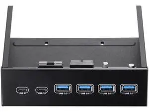 5.25 Inch Front Bay USB Hub, 2-Port USB 3.1 & 4-Port USB 3.0 High Speed 5Gbps Hub, Computer Case Optical Drive Bay Converter Front Panel 5.25 Inch Front Bay USB Hub, 2-Port USB 3.1 & 4-Port USB 3.0 High Speed 5Gbps Hub, Computer Case Optical Drive Bay Converter Front Panel