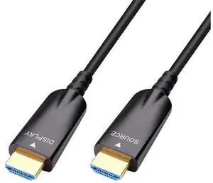 25ft Fiber Optic HDMI Cable 4K@60Hz High Speed Long Cord, 1080P 3D ARC HDCP CEC for TV Monitor Projector Computer (25ft Black) 25ft Fiber Optic HDMI Cable 4K@60Hz High Speed Long Cord, 1080P 3D ARC HDCP CEC for TV Monitor Projector Computer (25ft Black)