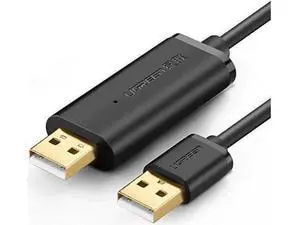 USB 2.0 PC to PC Data Transfer Cable, Easy Link Direct Transfer Cord for Windows & Mac, High-Speed Data Sharing, 2M Black USB 2.0 PC to PC Data Transfer Cable, Easy Link Direct Transfer Cord for Windows & Mac, High-Speed Data Sharing, 2M Black