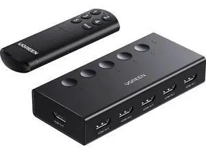 UGREEN 5Port HDMI Switch 5 in 1 Out 4K@60Hz, HDMI Switcher Splitter with Remote Control, Supports 3D CEC HDR HDCP2.2, Compatible with PS5 PS4 PS3 Xbox Nintendo Switch Roku TV Fire Stick UGREEN 5Port HDMI Switch 5 in 1 Out 4K@60Hz, HDMI Switcher Splitter with Remote Control, Supports 3D CEC HDR HDCP2.2, Compatible with PS5 PS4 PS3 Xbox Nintendo Switch Roku TV Fire Stick
