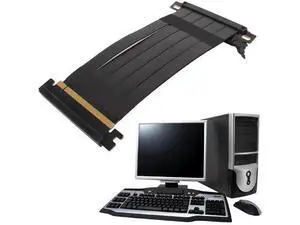 18CM Black Dual-Sided Reverse 180 Degree PCIe 4.0 X16 Riser Cable High Speed GPU Extension Cable Compatible with AMD RX 7000 Series Graphics Cards 18CM Black Dual-Sided Reverse 180 Degree PCIe 4.0 X16 Riser Cable High Speed GPU Extension Cable Compatible with AMD RX 7000 Series Graphics Cards