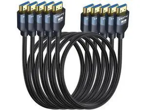 8K HDMI 2.1 Cables 3FT 5-Pack High Speed Gaming HDMI Cable 48Gbps 8K@60Hz 4K@165/180/240Hz ARC eARC HDR10 HDCP2.3 for PS5 PS4 Xbox TV Soundbar Monitor PC Roku Cinema 8K HDMI 2.1 Cables 3FT 5-Pack High Speed Gaming HDMI Cable 48Gbps 8K@60Hz 4K@165/180/240Hz ARC eARC HDR10 HDCP2.3 for PS5 PS4 Xbox TV Soundbar Monitor PC Roku Cinema