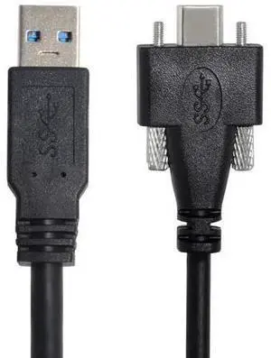 5 Meters USB 3.1 Type-C Dual Screw Locking to Standard USB 3.0 Cable, Panel Mount Data Cord Compatible with Camera and Recorder 5 Meters USB 3.1 Type-C Dual Screw Locking to Standard USB 3.0 Cable, Panel Mount Data Cord Compatible with Camera and Recorder