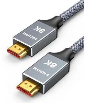 50ft 8K Fiber Optic HDMI 2.1 Cable, 48Gbps High Speed Grey Cord, 8K@60Hz 4K@120Hz 2K@240Hz 144Hz HDR eARC DTS:X HDCP 2.2&2.3, Compatible with PS5 PS4 TV Gaming Console Monitor 50ft 8K Fiber Optic HDMI 2.1 Cable, 48Gbps High Speed Grey Cord, 8K@60Hz 4K@120Hz 2K@240Hz 144Hz HDR eARC DTS:X HDCP 2.2&2.3, Compatible with PS5 PS4 TV Gaming Console Monitor