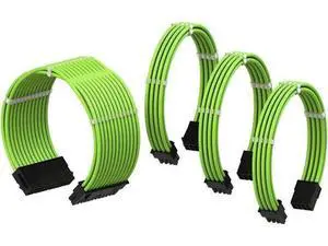 Green Sleeved PSU Extension Cable Kit, 30CM Custom Braided Mod Power Supply Cables with Cable Combs, 24Pin(20+4) ATX / 4+4 Pin CPU / 6+2 Pin GPU Extension Set for Green Theme PC Modding Green Sleeved PSU Extension Cable Kit, 30CM Custom Braided Mod Power Supply Cables with Cable Combs, 24Pin(20+4) ATX / 4+4 Pin CPU / 6+2 Pin GPU Extension Set for Green Theme PC Modding