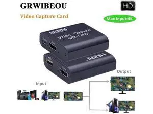 HD Video Capture Card with Loop Out, New Arrival HDMI Video Grabber for PS4 Gaming DVD HD Camera Recording Live Streaming HD Video Capture Card with Loop Out, New Arrival HDMI Video Grabber for PS4 Gaming DVD HD Camera Recording Live Streaming