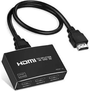 1 in 3 Out HDMI Splitter, 1×3 HDMI Splitter Support 4K 1080P 3D HDR DTS Dolby TrueHD, Mirror Display Only for PS5 PS4 Xbox Fire Stick Roku Blu-Ray Apple TV, HDMI Cable Included 1 in 3 Out HDMI Splitter, 1×3 HDMI Splitter Support 4K 1080P 3D HDR DTS Dolby TrueHD, Mirror Display Only for PS5 PS4 Xbox Fire Stick Roku Blu-Ray Apple TV, HDMI Cable Included