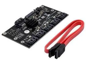 SATA 3.0 1 to 5 Port Expansion Card, 6Gbps Hard Drive Multiplier Adapter Card Support PM Function for Desktop Motherboard SATA 3.0 1 to 5 Port Expansion Card, 6Gbps Hard Drive Multiplier Adapter Card Support PM Function for Desktop Motherboard