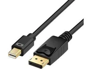 Mini DisplayPort to DisplayPort Cable, 10 Feet, Gold-Plated DisplayPort to Mini DisplayPort (4K@60Hz, 2K@144Hz) Mini DP to DP Display Cable - Black 5 Pack Mini DisplayPort to DisplayPort Cable, 10 Feet, Gold-Plated DisplayPort to Mini DisplayPort (4K@60Hz, 2K@144Hz) Mini DP to DP Display Cable - Black 5 Pack