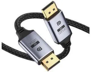 25FT Fiber Optic DisplayPort 2.1 Cable Active Optical DP Cord 54Gbps 8K@60Hz 4K@240Hz 2K@360Hz HDR HDCP DSC1.2a High Speed Gaming Cable for Monitor Graphics Card TV PC 25FT Fiber Optic DisplayPort 2.1 Cable Active Optical DP Cord 54Gbps 8K@60Hz 4K@240Hz 2K@360Hz HDR HDCP DSC1.2a High Speed Gaming Cable for Monitor Graphics Card TV PC