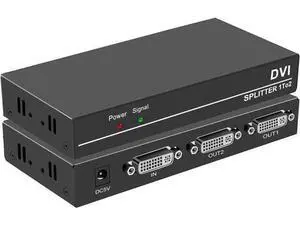 1 in 2 Out DVI Splitter, 2 Port DVI Distribution Duplicator Support 4K2K Resolution Auto EDID Copy for Monitor Projector HDTV 1 in 2 Out DVI Splitter, 2 Port DVI Distribution Duplicator Support 4K2K Resolution Auto EDID Copy for Monitor Projector HDTV
