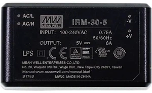IRM-30-5 Encapsulated Power Module, 110V/220V AC to 5V DC 6A 30W PCB-Mount Switching Power Supply PSU IRM-30-5 Encapsulated Power Module, 110V/220V AC to 5V DC 6A 30W PCB-Mount Switching Power Supply PSU