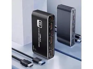 USB HDMI 2.1 KVM Switch 4K 120Hz 8K, Dual Port USB 3.0 USB-C HDMI KVM Switcher, Hotkey Keyboard Shortcut Switching HDCP 2.3 Compatible with Nvidia AMD Xbox Series X S PS5 PS4 Pro USB HDMI 2.1 KVM Switch 4K 120Hz 8K, Dual Port USB 3.0 USB-C HDMI KVM Switcher, Hotkey Keyboard Shortcut Switching HDCP 2.3 Compatible with Nvidia AMD Xbox Series X S PS5 PS4 Pro