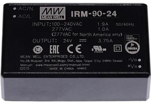 IRM-90-12 Encapsulated Power Module, 110V/220V AC to 12V DC 6.7A 80W PCB-Mount Switching Power Supply Module IRM-90-12 Encapsulated Power Module, 110V/220V AC to 12V DC 6.7A 80W PCB-Mount Switching Power Supply Module