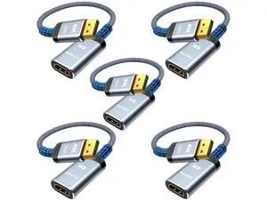 5 Pack 1FT Passive 4K DisplayPort to HDMI Adapter Uni-Directional Male to Female DP to HDMI Converter Support 1080P 120Hz for Laptop Monitor HDTV Projector 5 Pack 1FT Passive 4K DisplayPort to HDMI Adapter Uni-Directional Male to Female DP to HDMI Converter Support 1080P 120Hz for Laptop Monitor HDTV Projector