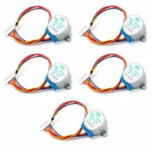 5Pcs 28BYJ-48 5V Stepper Motor, 4-Phase 5-Wire Geared Motor 5Pcs 28BYJ-48 5V Stepper Motor, 4-Phase 5-Wire Geared Motor