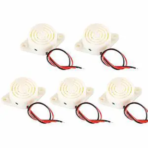 5Pcs SFM-27 Wired Active Piezoelectric Buzzer, High-Decibel Alarm Buzzer 5Pcs SFM-27 Wired Active Piezoelectric Buzzer, High-Decibel Alarm Buzzer