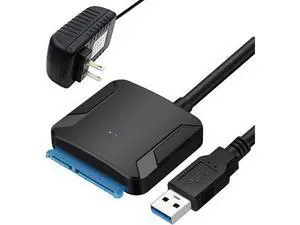 USB3.0 SATA III Hard Drive Adapter Cable with 12V 2A Power Supply, Supports 2.5/3.5 Inch SSD/HDD & UASP USB3.0 SATA III Hard Drive Adapter Cable with 12V 2A Power Supply, Supports 2.5/3.5 Inch SSD/HDD & UASP