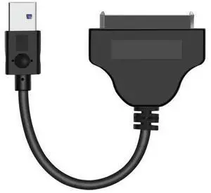 USB 3.0 to SATA III 6Gbps Adapter Cable with ASM1053E Chip, 22Pin SATA 3 Converter Cord for 2.5 Inch SATA HDD SSD Drives USB 3.0 to SATA III 6Gbps Adapter Cable with ASM1053E Chip, 22Pin SATA 3 Converter Cord for 2.5 Inch SATA HDD SSD Drives