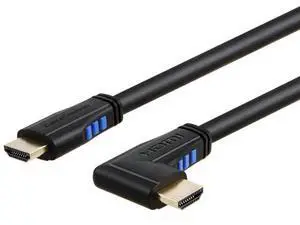 6ft Black 90 Degree Left Angled Male to Male HDMI Cable, Supports 4K@60Hz Ultra HD 6ft Black 90 Degree Left Angled Male to Male HDMI Cable, Supports 4K@60Hz Ultra HD