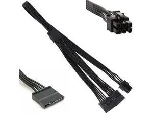 20in 6-Pin to 3X 15-Pin SATA Power Cable for Corsair Modular PSUs 20in 6-Pin to 3X 15-Pin SATA Power Cable for Corsair Modular PSUs