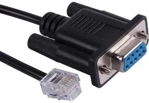 DB9 Serial RS232 to RJ12 6P6C Adapter Cable, 940-0144A Compatible for APC Rack PDU DB9 Serial RS232 to RJ12 6P6C Adapter Cable, 940-0144A Compatible for APC Rack PDU