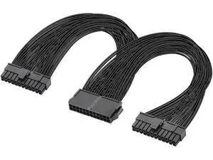 32CM(1Ft) ATX 24Pin (20+4) Y-Splitter Power Cable, PSU Female to Dual Male Adapter Cord for Dual Motherboard Synchronous Power Supply 32CM(1Ft) ATX 24Pin (20+4) Y-Splitter Power Cable, PSU Female to Dual Male Adapter Cord for Dual Motherboard Synchronous Power Supply