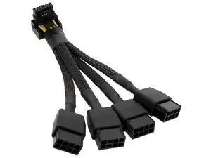 12VHPWR 12+4 Pin GPU Power Cable, PCIe 5.0 90 Degree Sleeved Adapter 4×8 Pin to 16Pin, 5.9 Inch Type A for RTX 4090 4080 4070Ti 3090Ti 12VHPWR 12+4 Pin GPU Power Cable, PCIe 5.0 90 Degree Sleeved Adapter 4×8 Pin to 16Pin, 5.9 Inch Type A for RTX 4090 4080 4070Ti 3090Ti