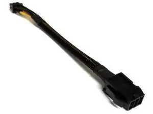 34cm (13.3 Inch) Sleeved PCIe 8Pin Female to CPU EPS 8Pin (4+4 Detachable) Male Power Adapter Cable, Black 34cm (13.3 Inch) Sleeved PCIe 8Pin Female to CPU EPS 8Pin (4+4 Detachable) Male Power Adapter Cable, Black