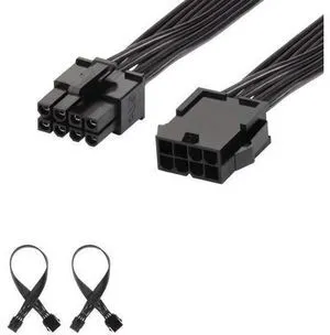 2 Pack 12 Inch 8 Pin PCIe Power Extension Cable, PCI Express GPU Power Cord 2 Pack 12 Inch 8 Pin PCIe Power Extension Cable, PCI Express GPU Power Cord