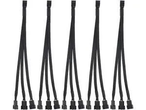 5 Pack 4 Pin Y-Splitter Cable, 1 to 3 PWM Fan Adapter for PC Case Cooling 5 Pack 4 Pin Y-Splitter Cable, 1 to 3 PWM Fan Adapter for PC Case Cooling